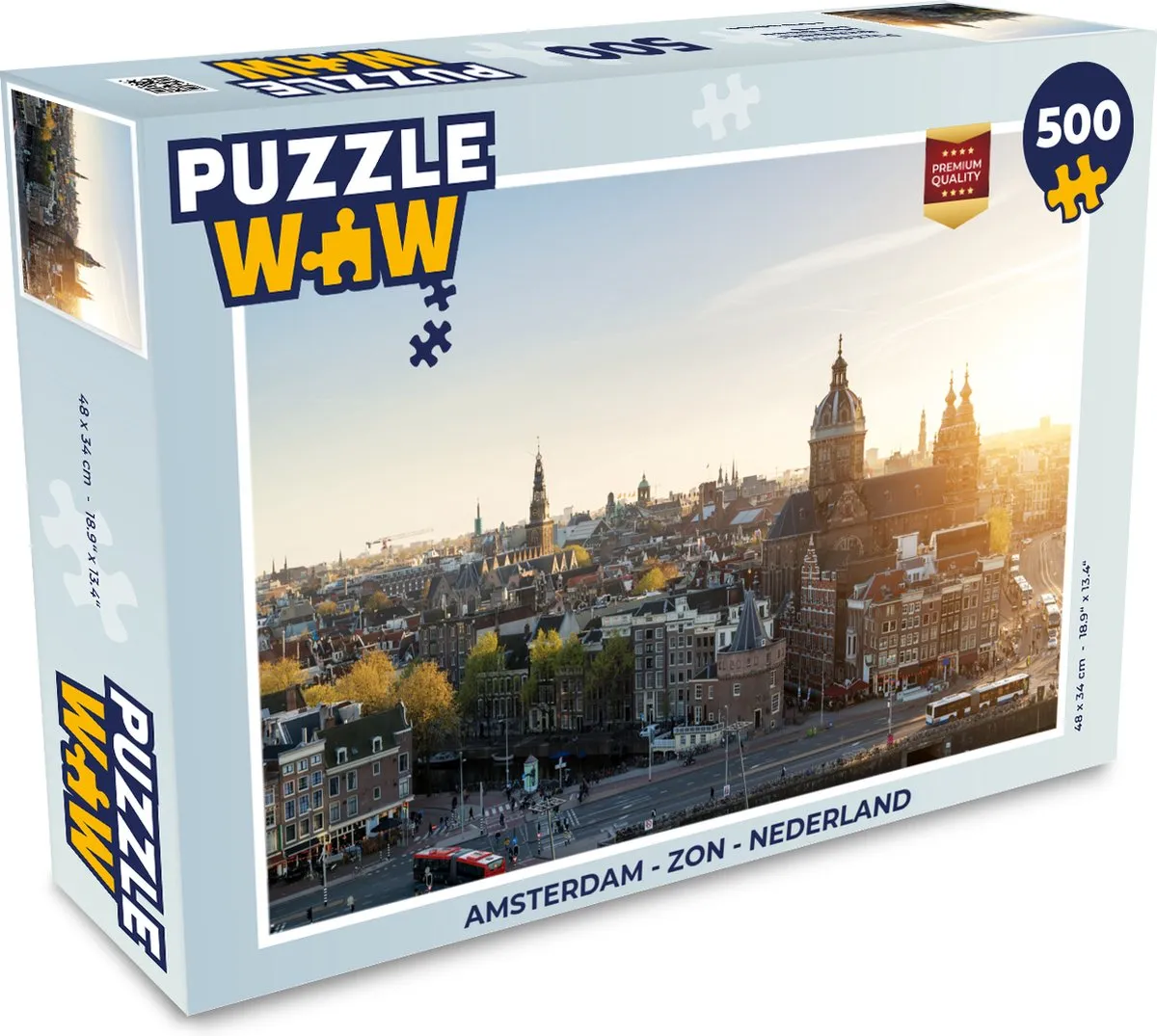 PuzzleWow Amsterdam Legpuzzel 500 Stuks