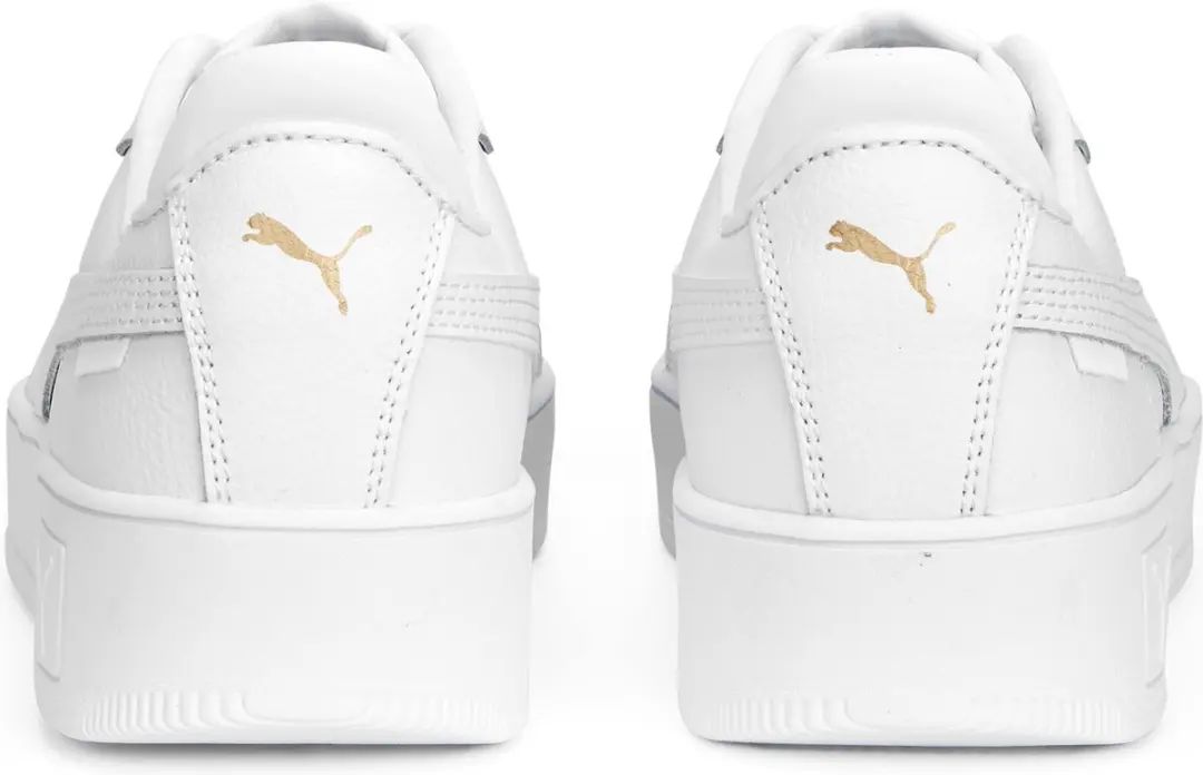PUMA Carina Street Dames Sneakers - 37.5 - Wit/Goud - afbeelding 3 van 6
