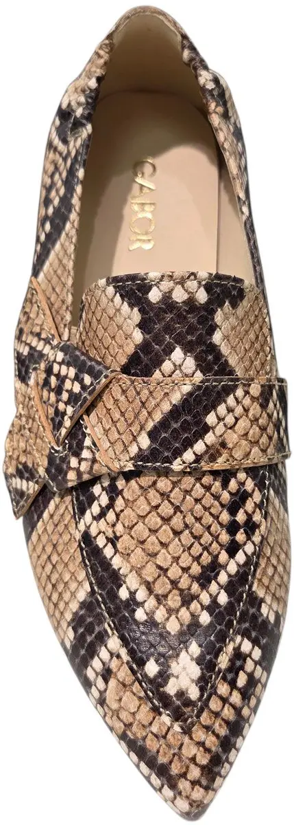 Gabor 84.131.32 Instappers - Beige/Zwart Slangenprint - 36.5
