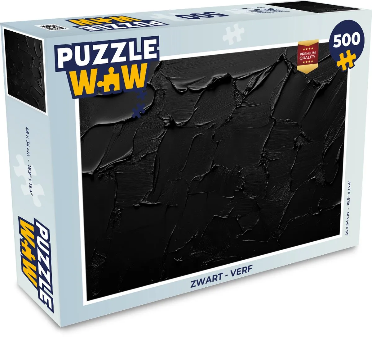 PuzzleWow Legpuzzel 500 Stuks - Zwart