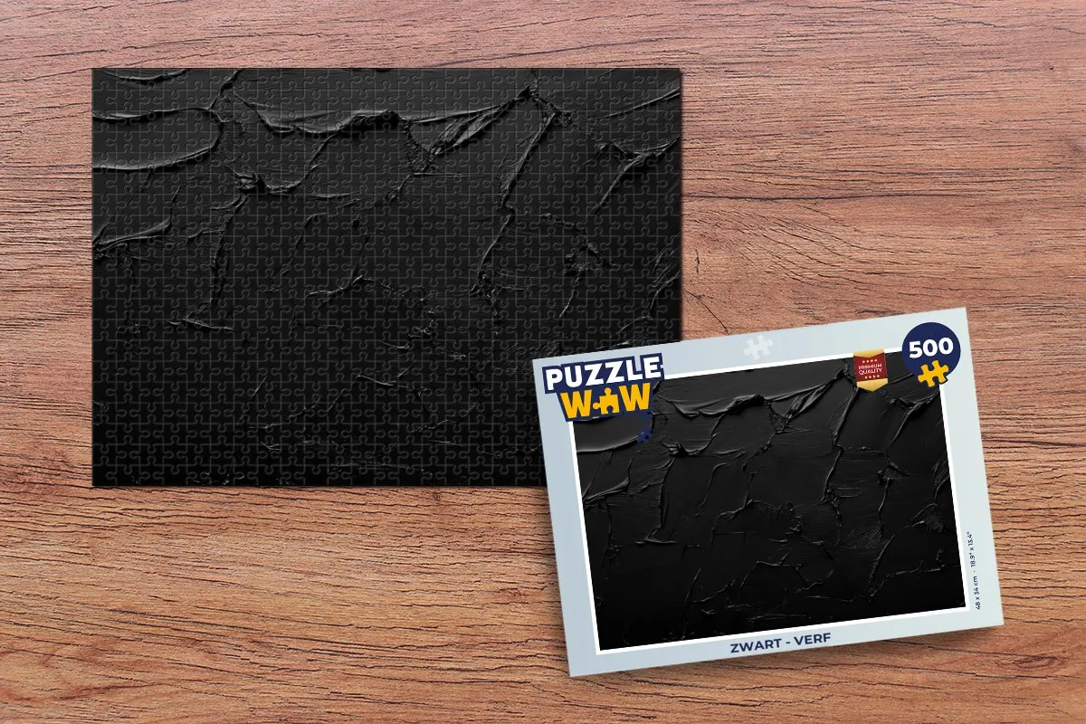 PuzzleWow Legpuzzel 500 Stuks - Zwart
