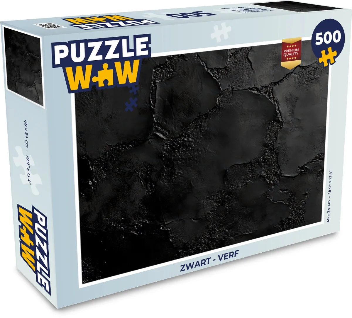 PuzzleWow Legpuzzel 500 Stuks - Zwart
