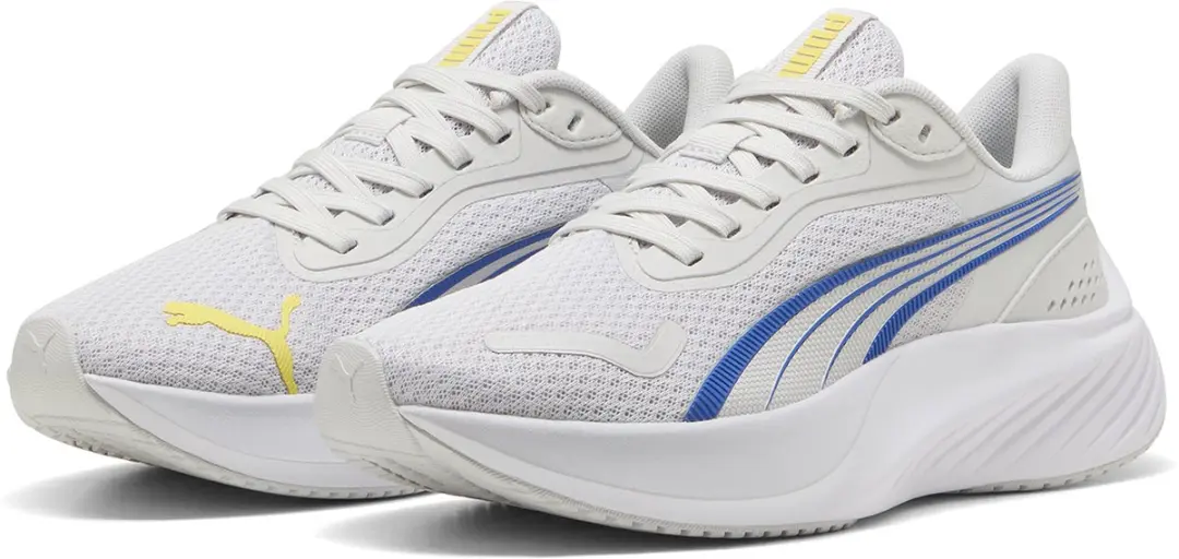 PUMA Pounce Lite Jr kindersportschoenen 401512 14 Gray Sapphire-Pineappie Ice