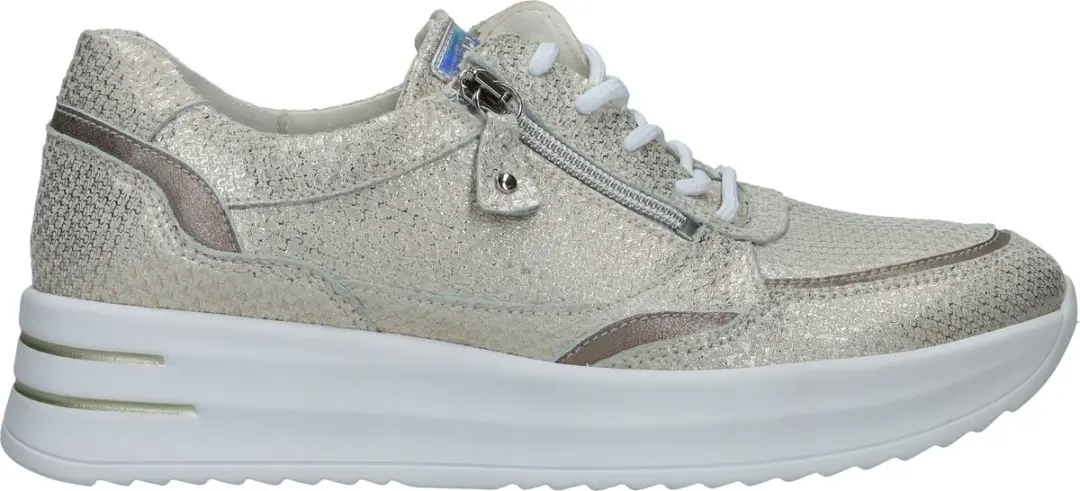 Dames Veterschoenen Waldlaufer H-arianna 755004-313-396 Platina