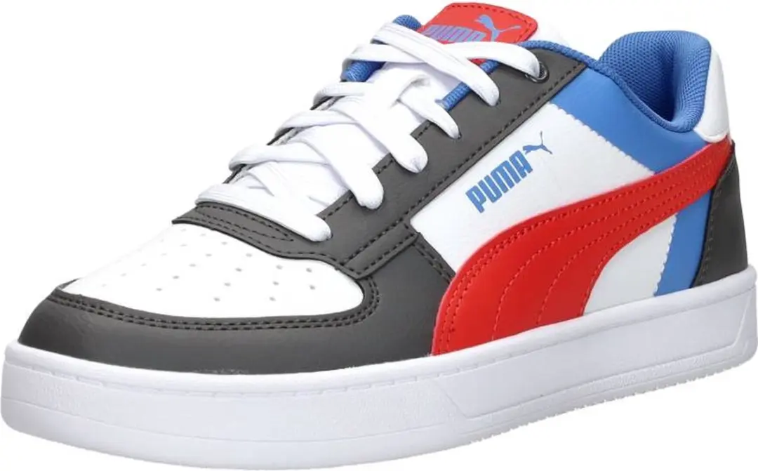 PUMA Caven 2.0 Block Sneakers Junior - Grijs/Wit/Rood - afbeelding 4 van 6