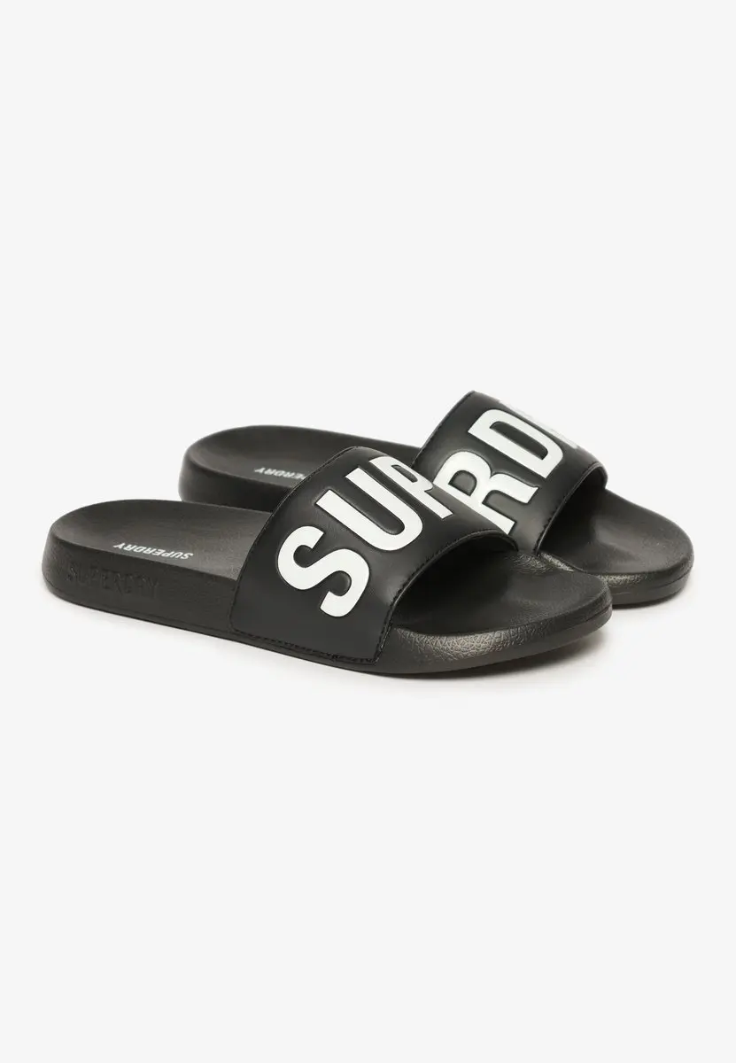 Superdry Core Badslippers Dames - 36/37 - Zwart/Wit - afbeelding 3 van 6