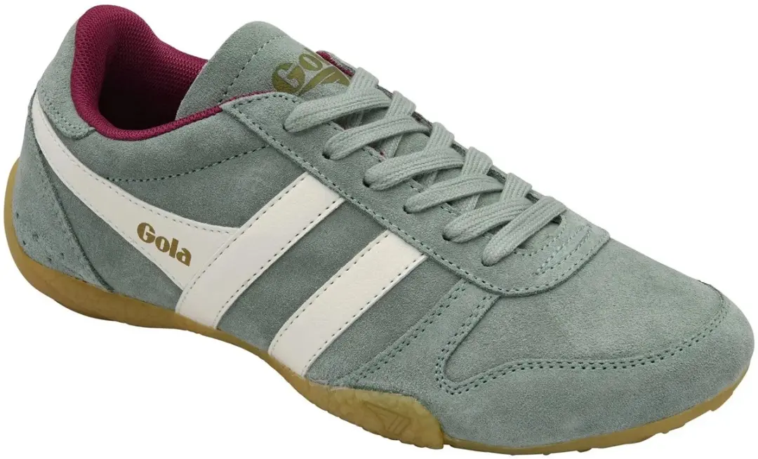 Gola Chase CLA406 Suède Damesschoenen - 39 - Green Mist/Off White/Cerise/Gum - afbeelding 3 van 6