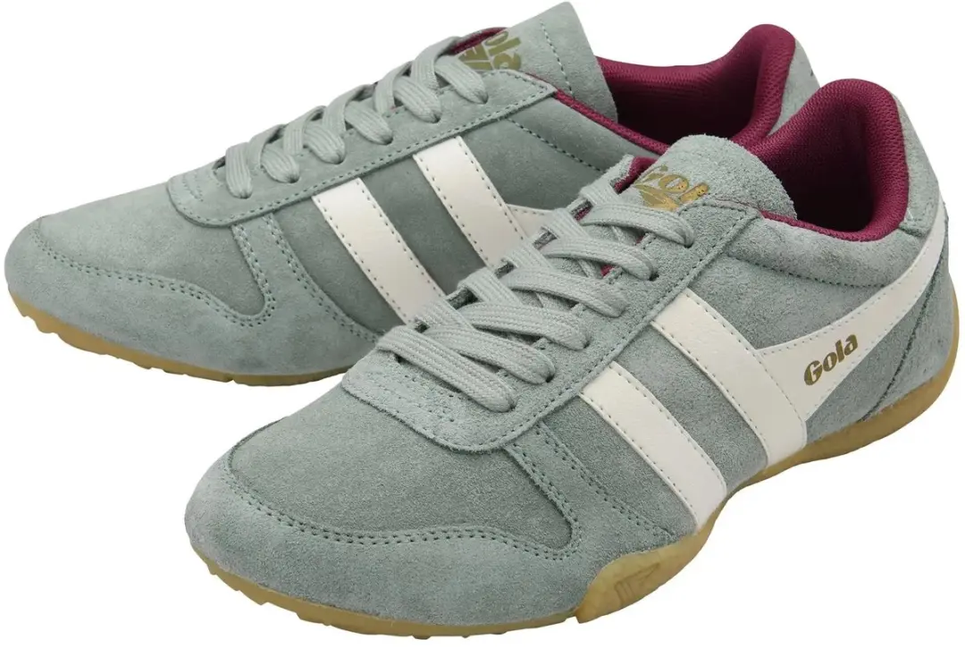 Gola Chase CLA406 Suède Damesschoenen - 39 - Green Mist/Off White/Cerise/Gum - afbeelding 2 van 6