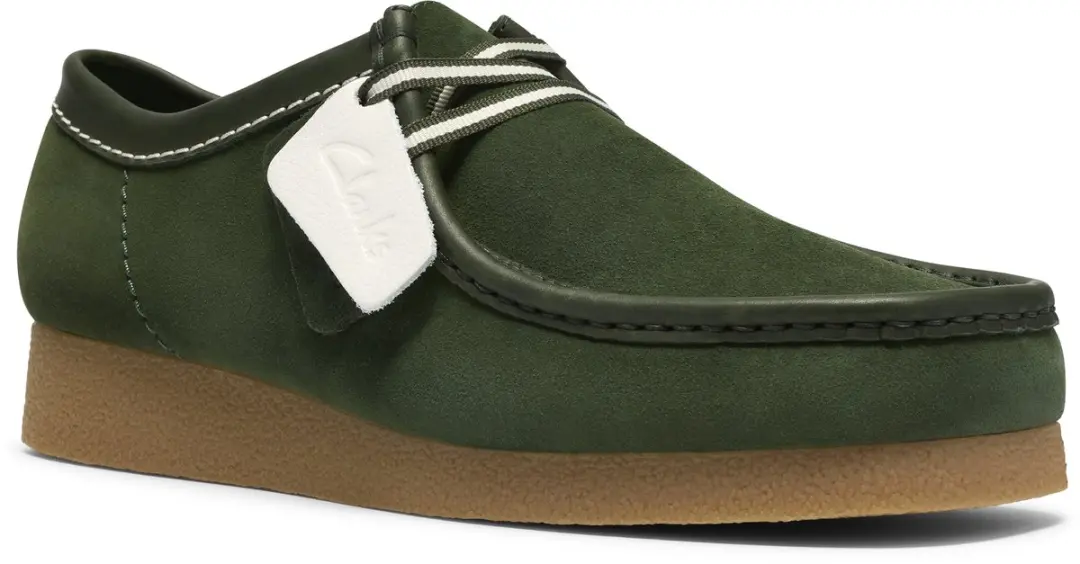 CLARKS WallabeeEVO Heren Veterschoenen - Groen - Suede - afbeelding 6 van 6