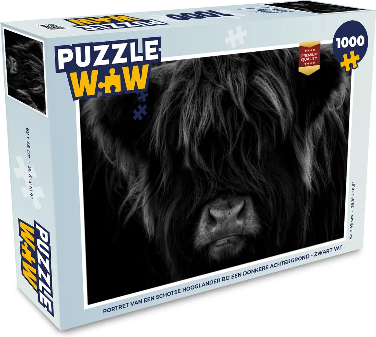 PuzzleWow Schotse Hooglander Legpuzzel 1000 Stuks - Multicolor