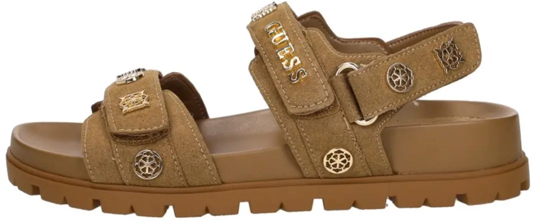 Guess Florizi Sandalen Plat - cognac - Maat 37 - afbeelding 3 van 6