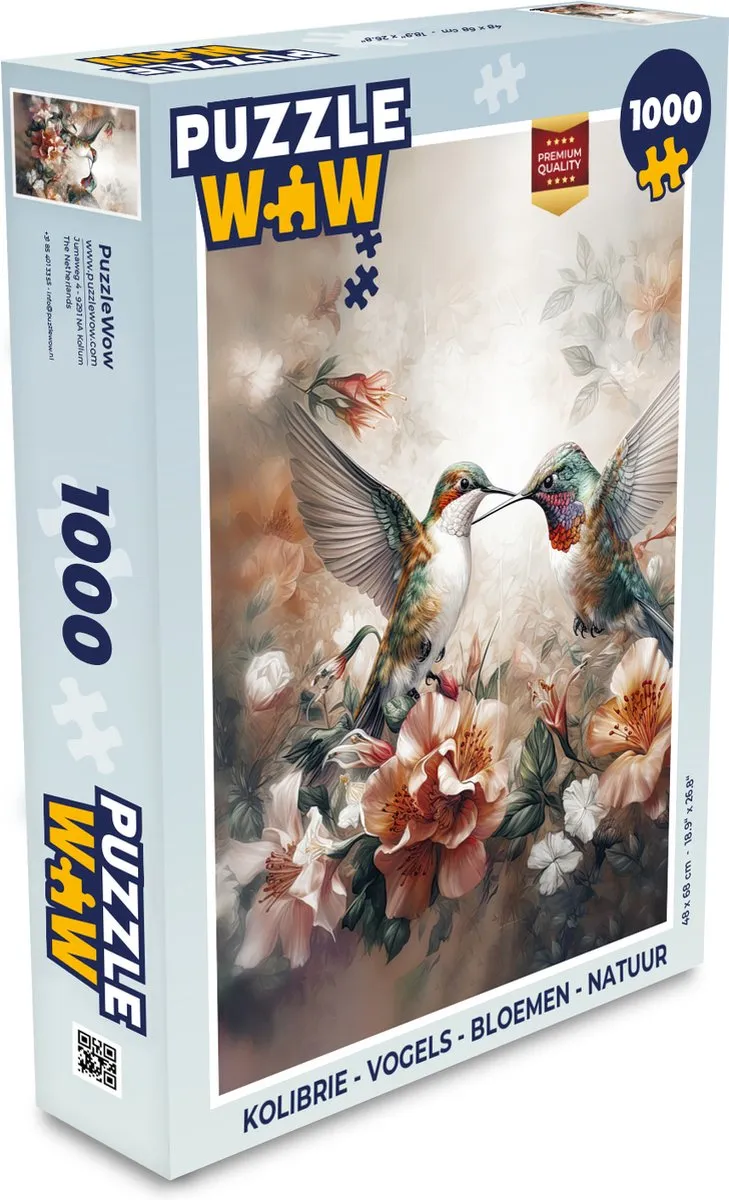 PuzzleWow Legpuzzel Kolibrie 1000 Stuks