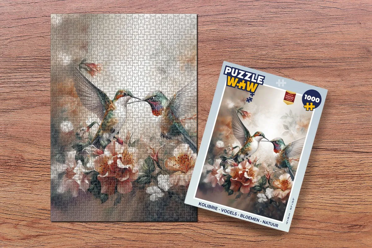 PuzzleWow Legpuzzel Kolibrie 1000 Stuks - Multicolor