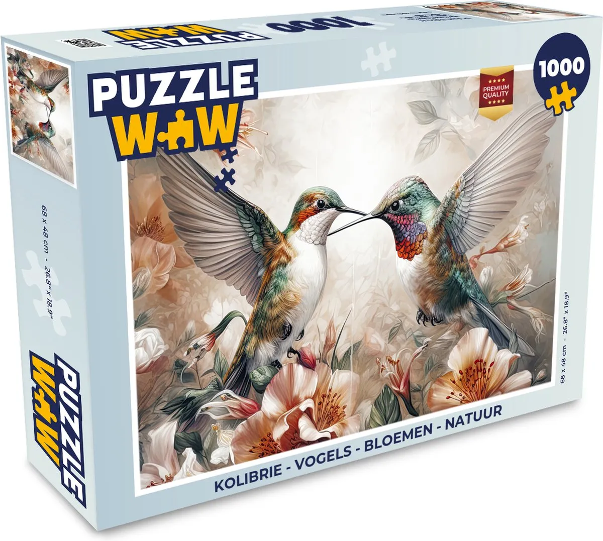 PuzzleWow Legpuzzel Kolibrie 1000 Stuks - Multicolor