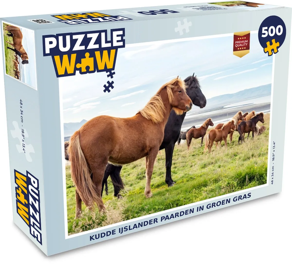 PuzzleWow Legpuzzel IJslander paarden 500 Stuks