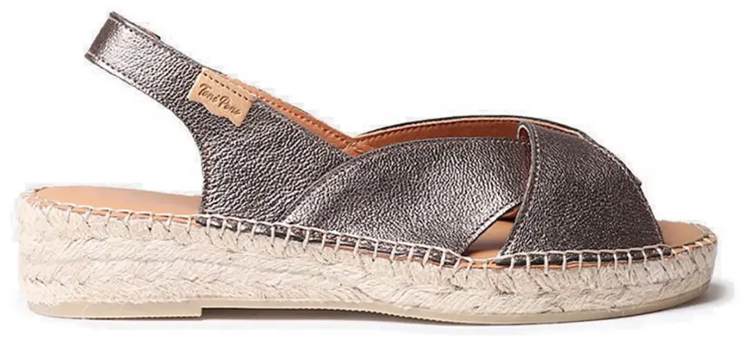 Dames leren espadrille