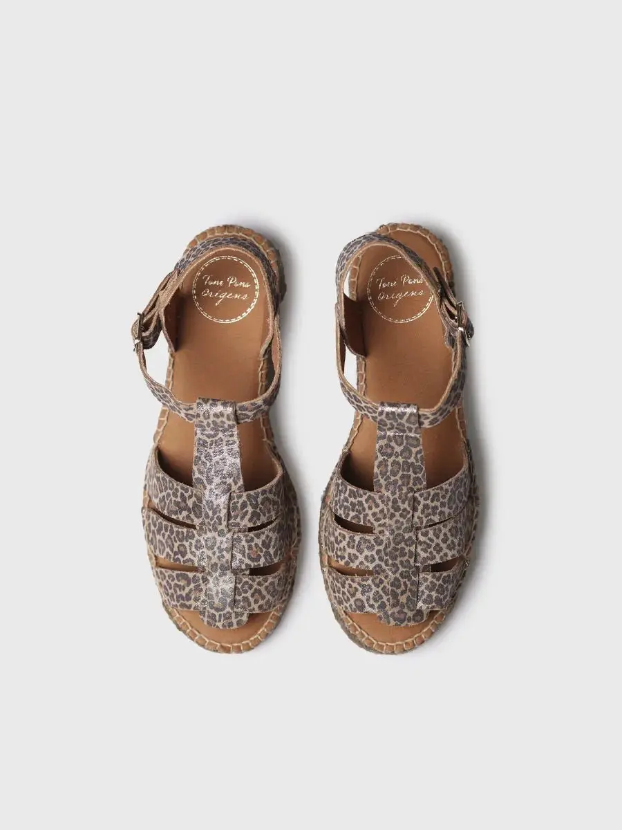 Espadrilles met dierenprint voor dames