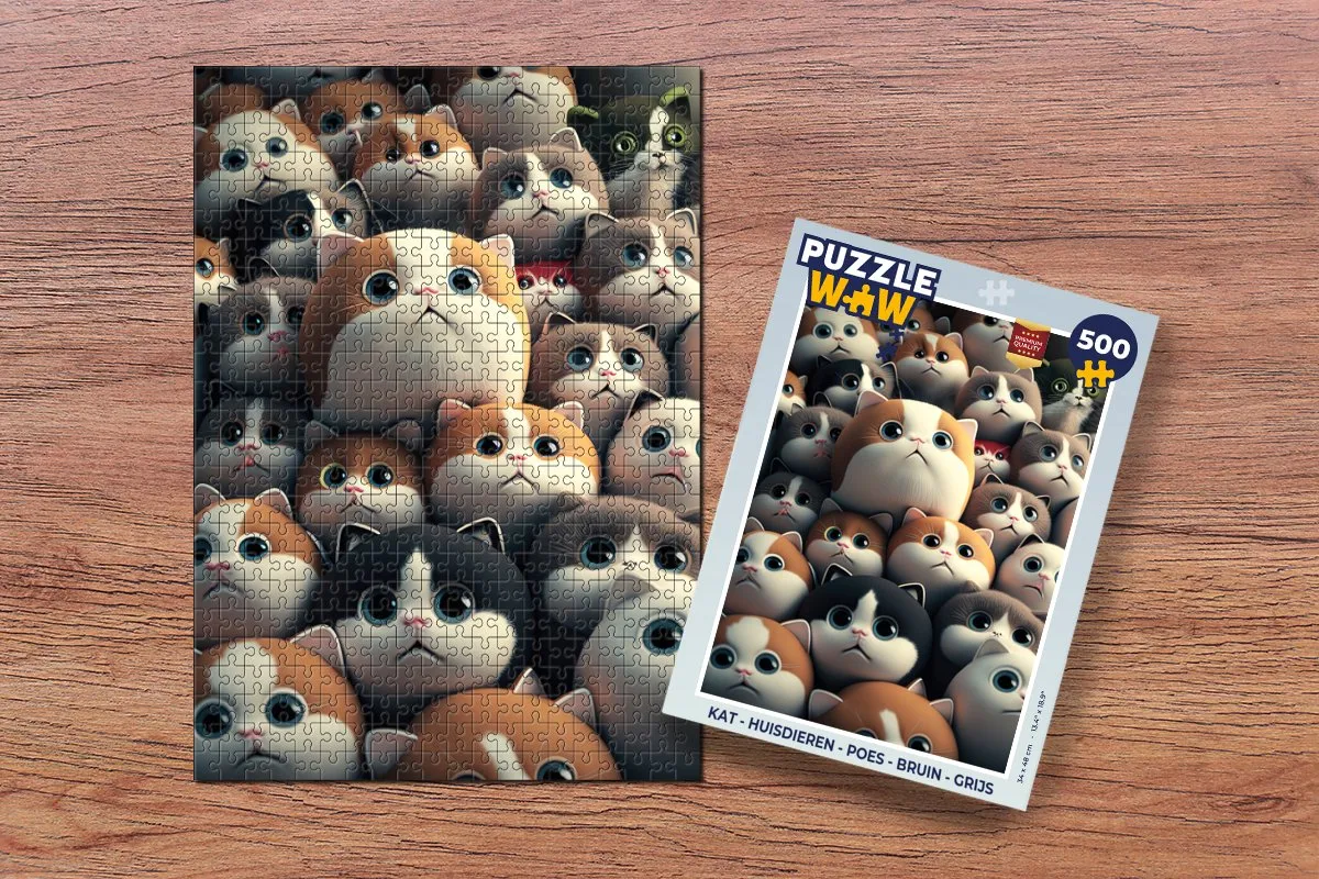 PuzzleWow Kat Huisdieren Puzzel 500 Stuks - Multicolor