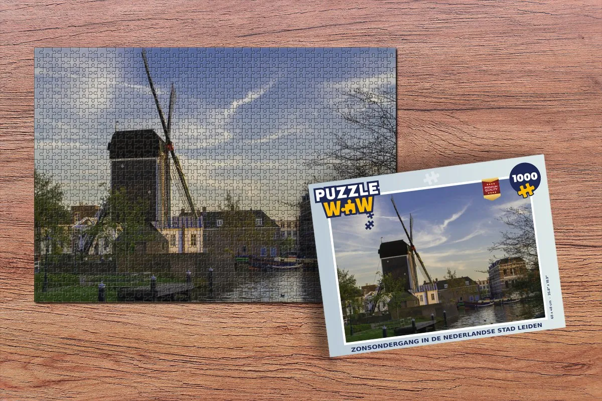 PuzzleWow Zon Molen Legpuzzel 1000 Stuks - Multicolor