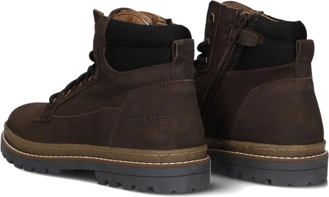 Braqeez Jongens Veterboots 425920-517 - Bruin