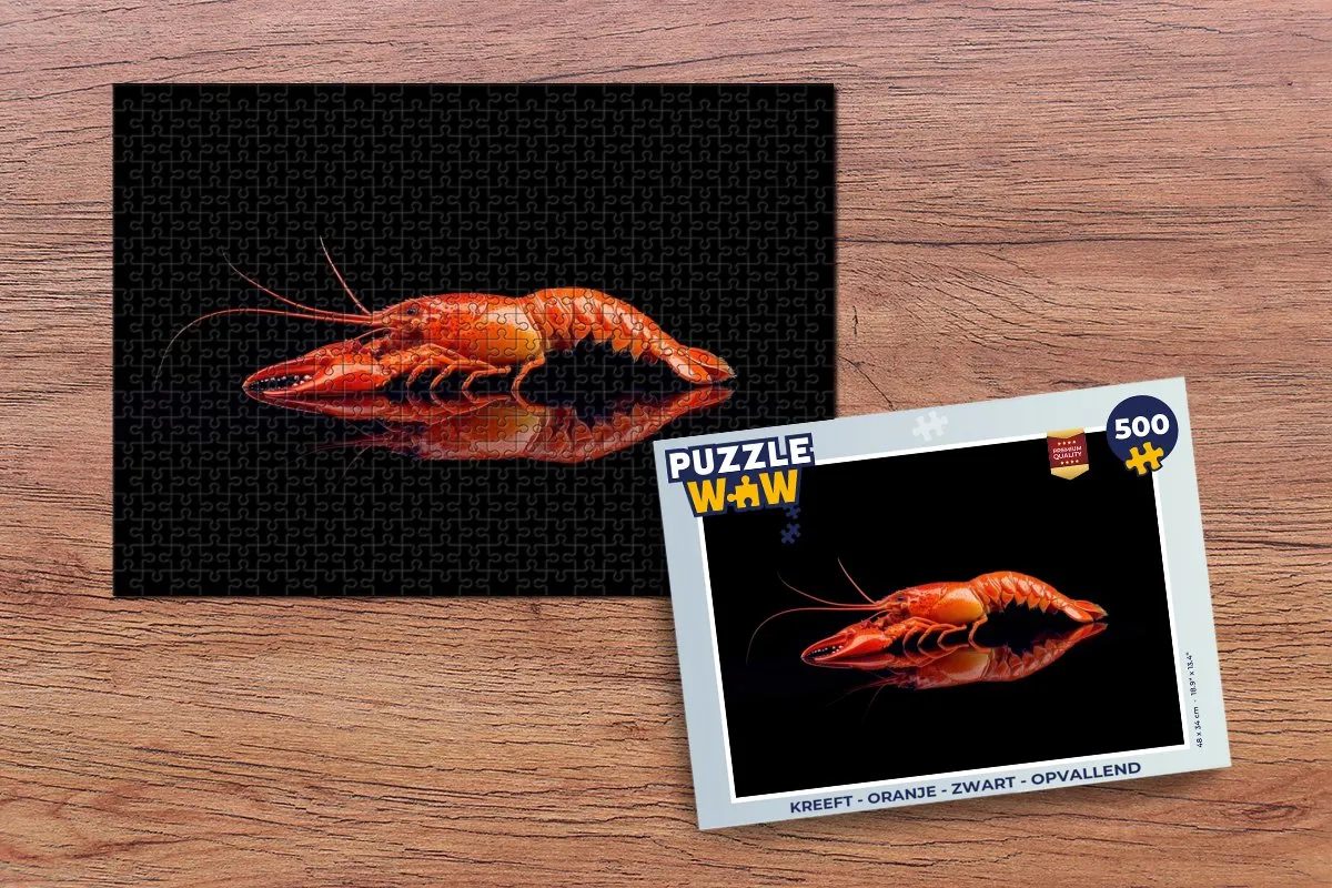 PuzzleWow Kreeft Legpuzzel 500 Stuks - Oranje/Zwart