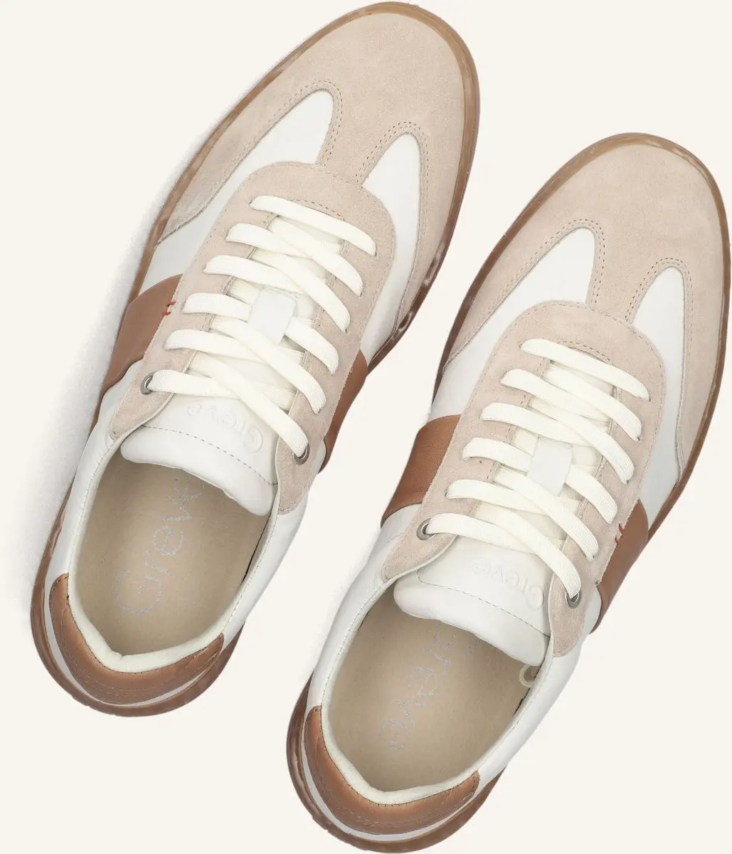 Greve Wave Sneakers Heren - Leer Beige - Maat 43