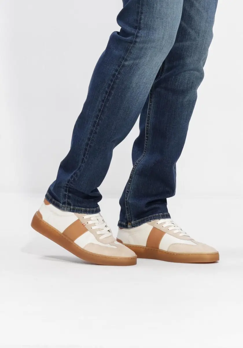 Greve Wave Sneakers Heren - Leer Beige - Maat 46