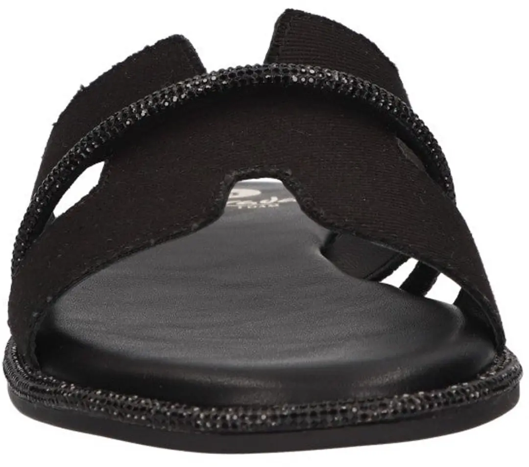 La Strada Slipper Zwart Textiel