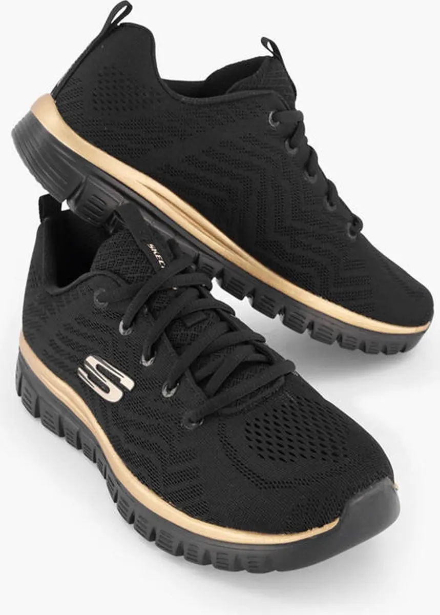 Skechers Graceful Get Connected Dames Sneakers 38 - Zwart - afbeelding 6 van 6