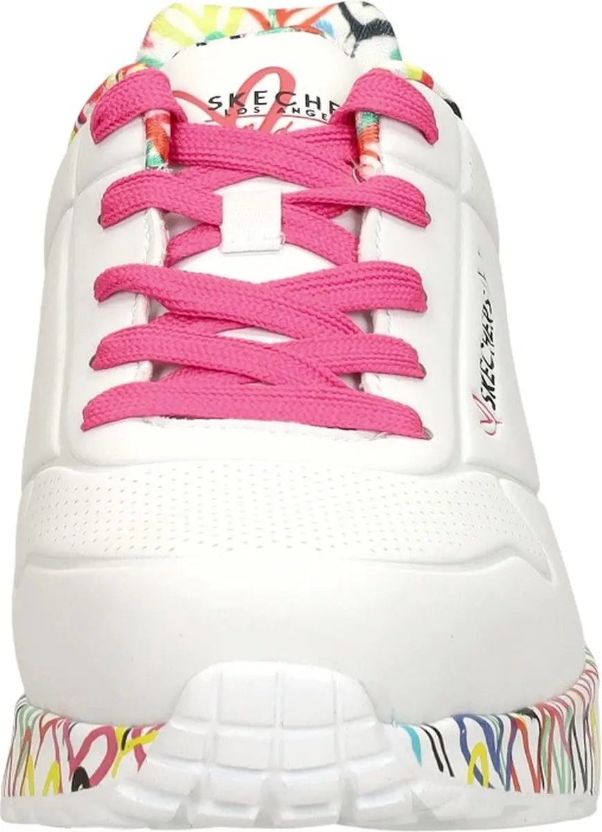 Skechers UNO LITE LOVEY LUV Meisjes Sneakers - 38 - Wit/Multicolor