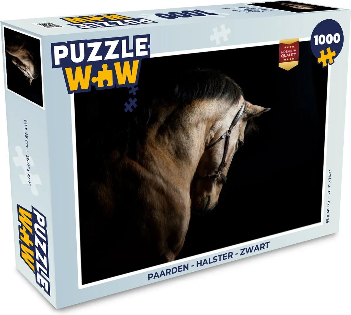 PuzzleWow Paarden Halster Legpuzzel 1000 Stuks - Multicolor