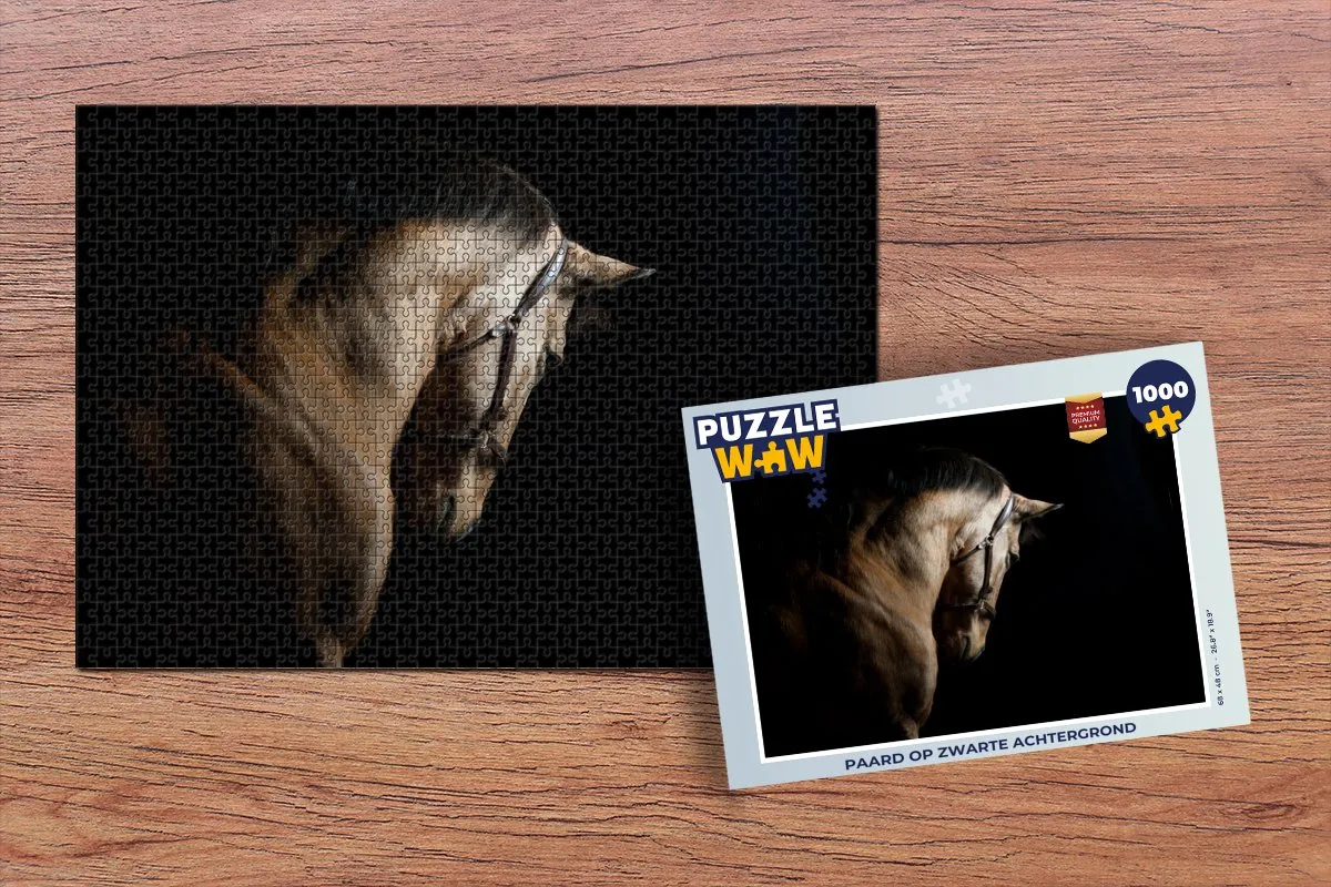 PuzzleWow Paarden Halster Legpuzzel 1000 Stuks - Multicolor
