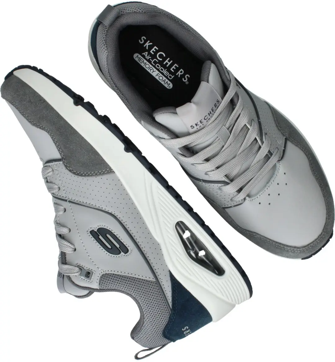 Skechers Uno Retro One Sneakers - Heren - Grijs - afbeelding 6 van 6