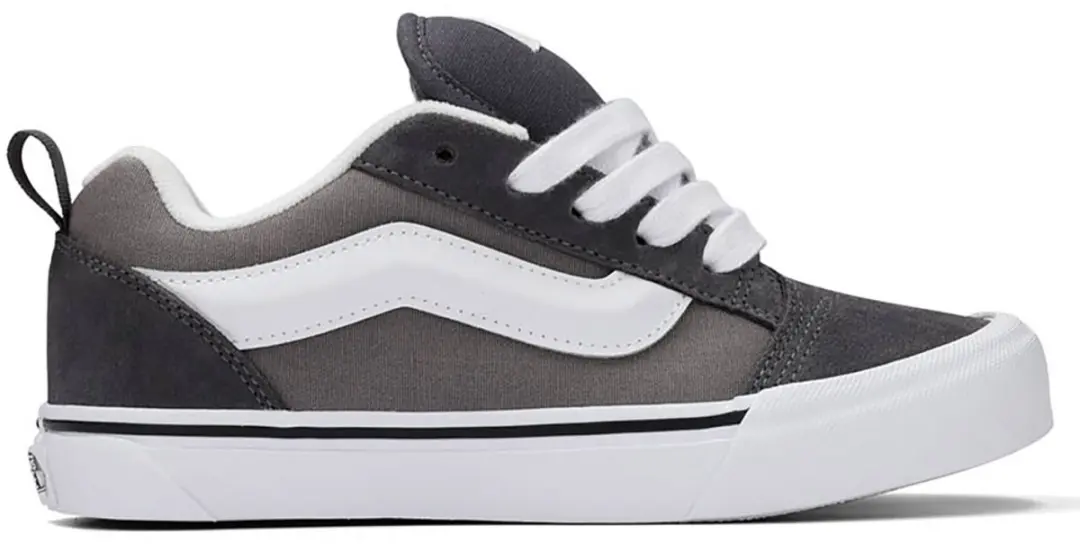Vans Knu Skool Junior Sneakers - Maat 36 - Grijs/Zwart/Wit - afbeelding 2 van 6
