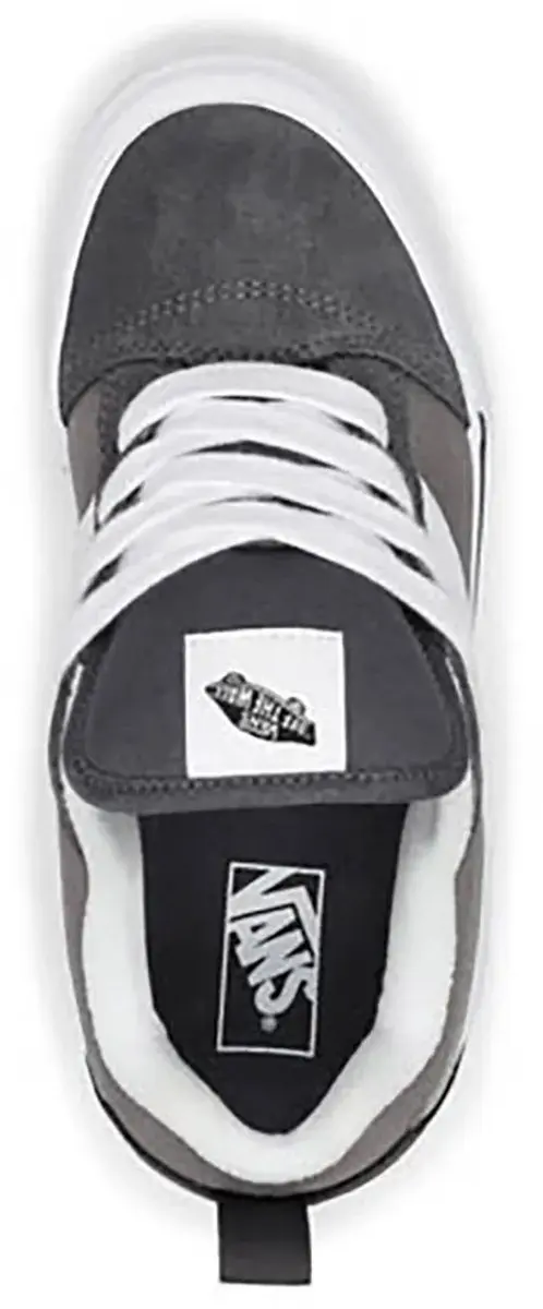 Vans Knu Skool Junior Sneakers - Maat 36 - Grijs/Zwart/Wit - afbeelding 4 van 6