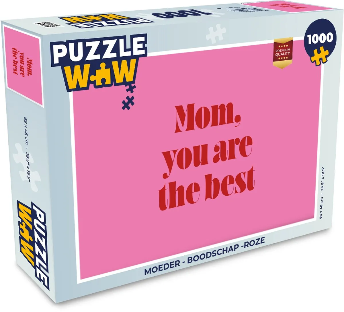 PuzzleWow Moeder Liefde Legpuzzel 1000 Stuks - Roze