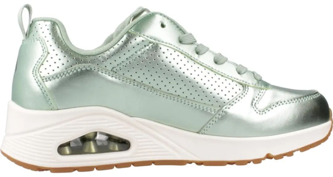 Skechers Dames Sneaker Uno-Metallixs Groen GROEN 36