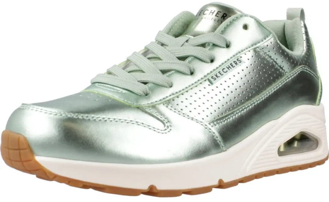 Skechers Dames Uno-Metallixs Sneakers - 36 - Groen - afbeelding 3 van 6