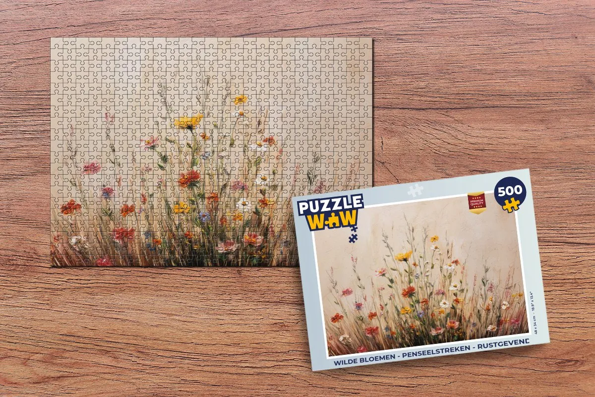 PuzzleWow Wilde Bloemen Legpuzzel 500 Stuks - MPN 8721414230945