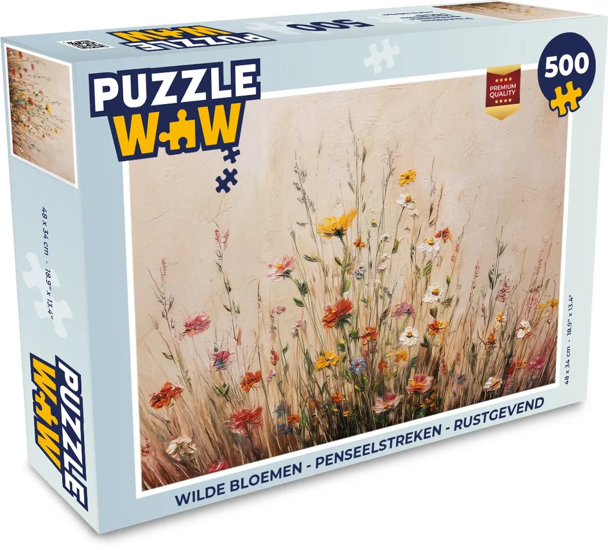 PuzzleWow Wilde Bloemen Legpuzzel 500 Stuks