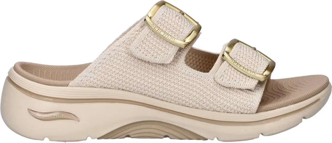 Skechers GO WALK ARCH FIT 2.0 Sandalen - Dames 39 - Naturel - afbeelding 4 van 6