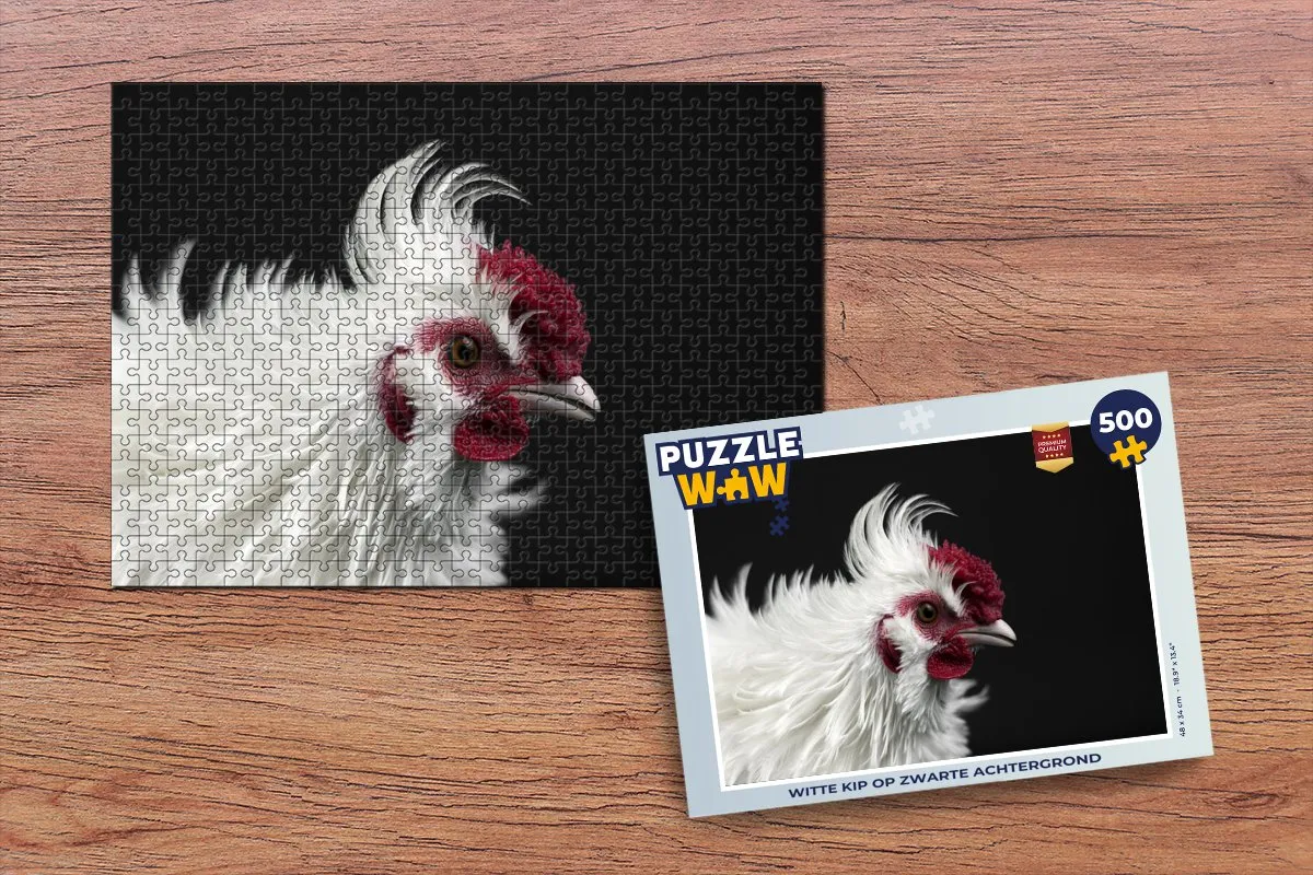 PuzzleWow Kip Vogel Legpuzzel 500 Stuks - Multicolor