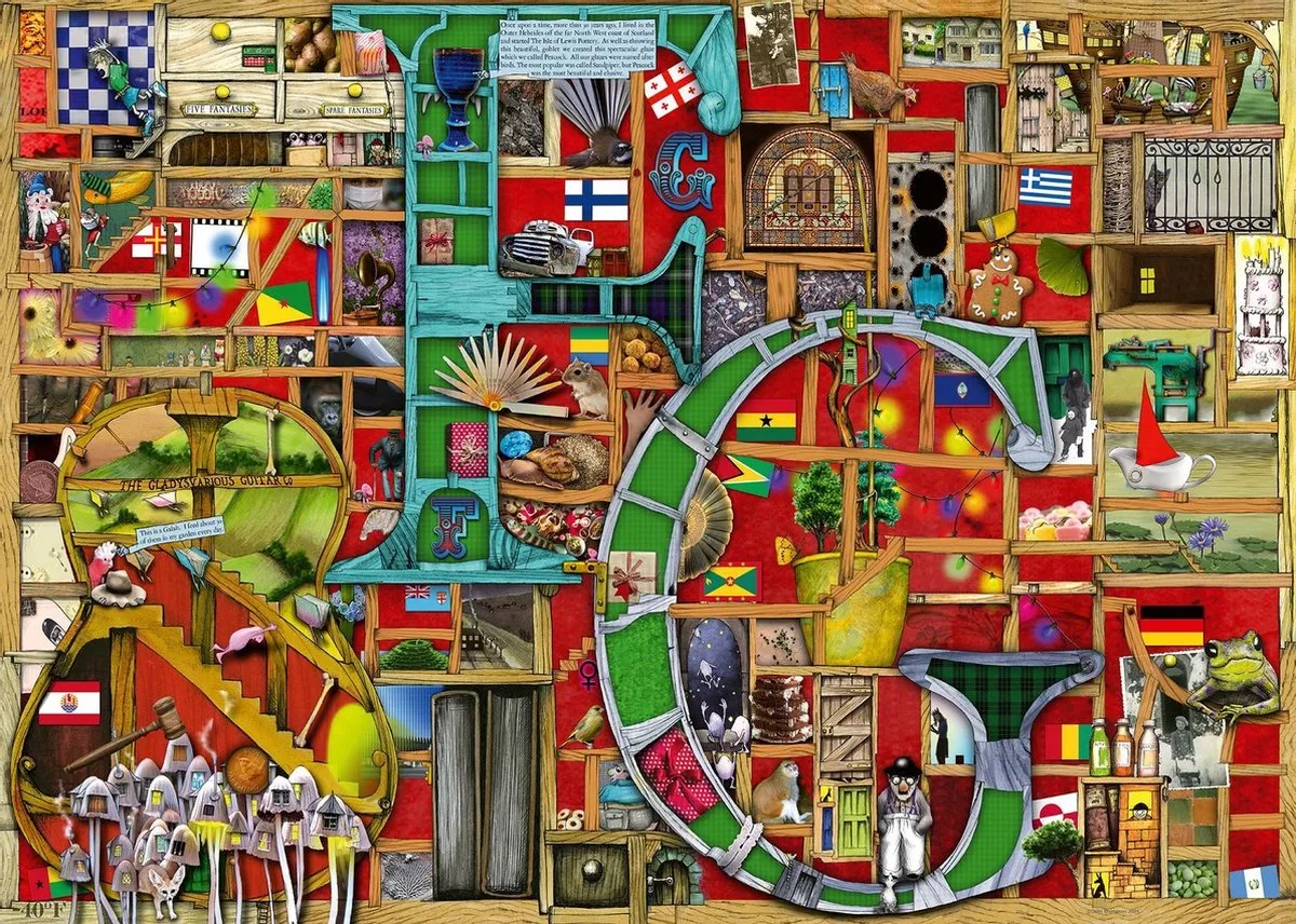 Ravensburger Colin Thompson Awesome Alphabet F&G Legpuzzel 1000 Stuks - Multicolor