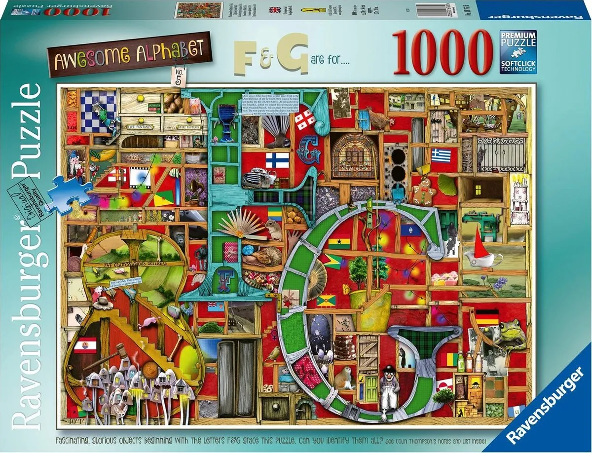 Ravensburger Colin Thompson Awesome Alphabet F&G Legpuzzel 1000 Stuks