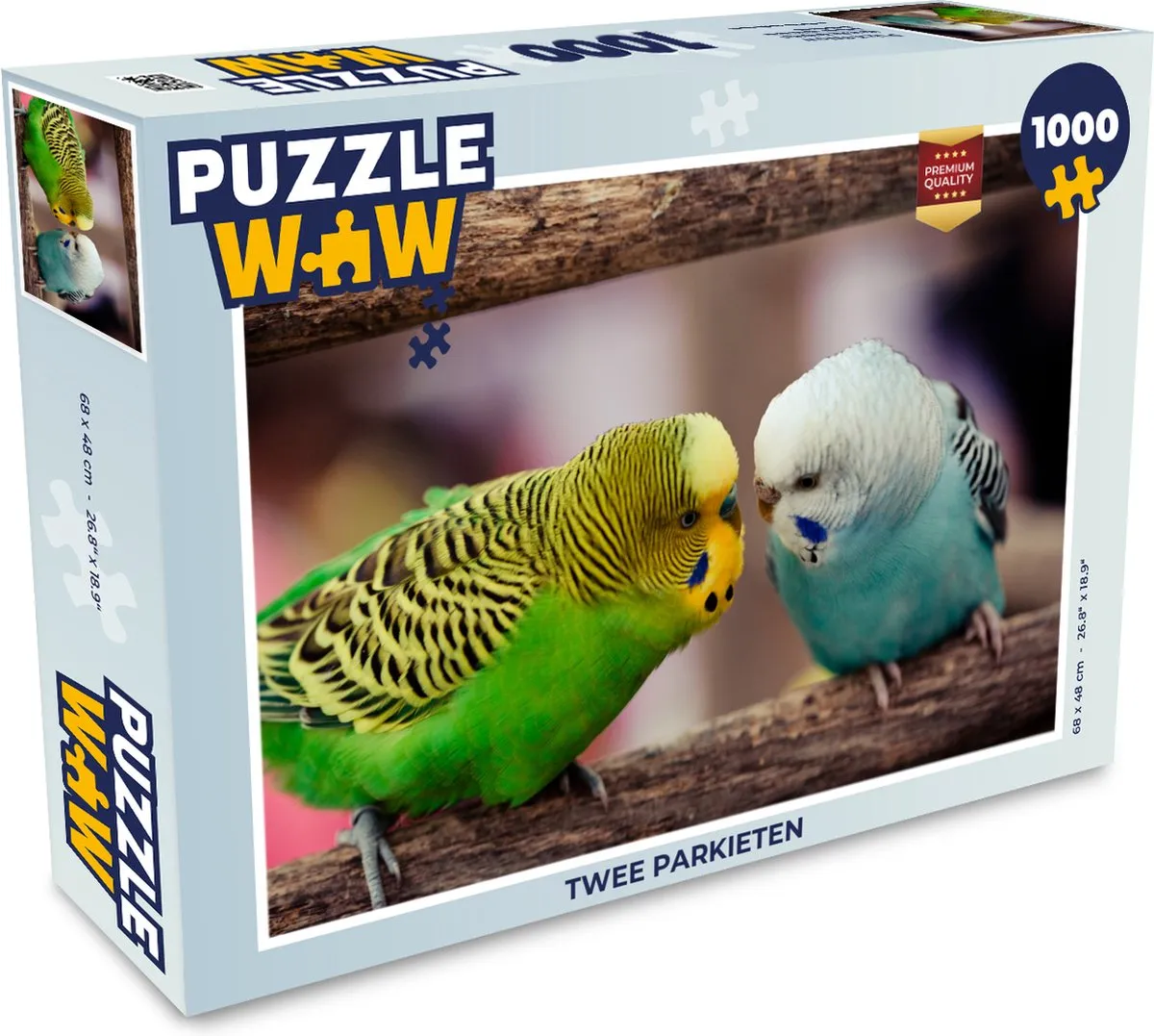 PuzzleWow Legpuzzel Twee Parkieten 1000 Stuks