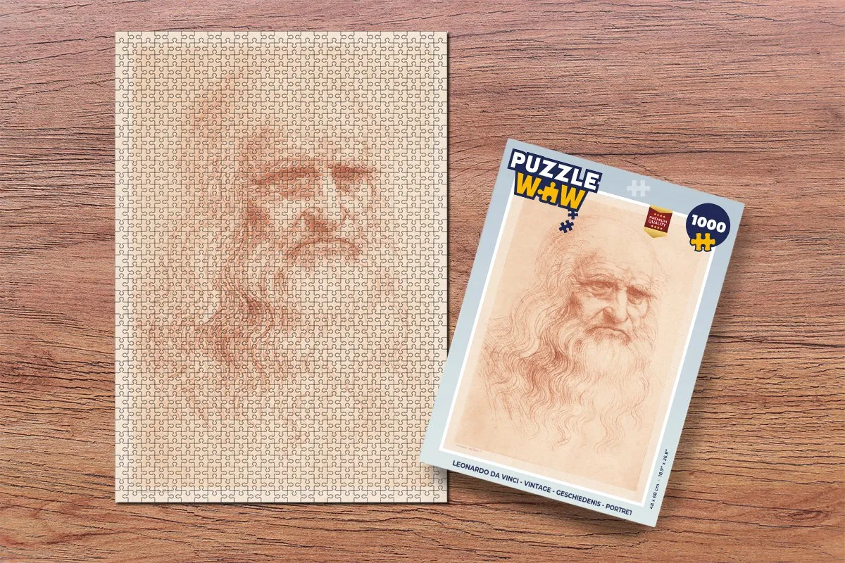 PuzzleWow Leonardo da Vinci Legpuzzel 1000 Stuks - Multicolor