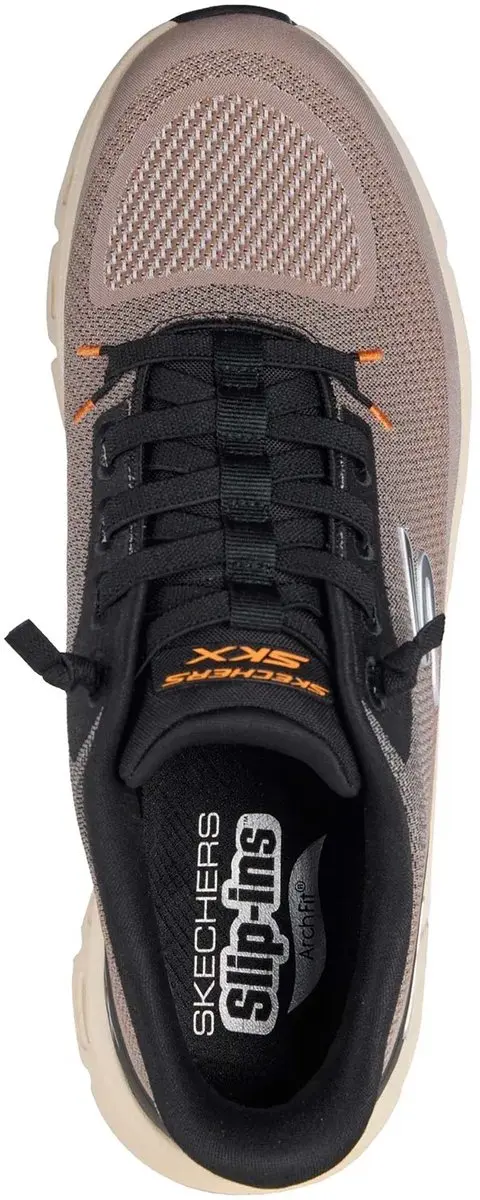 Skechers Arch Fit Glide-Step Pro Heren Instappers - Taupe/Zwart - afbeelding 3 van 6