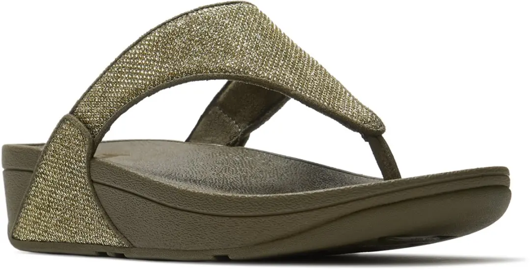FitFlop Lulu Shimmerglitz teenslippers GROEN