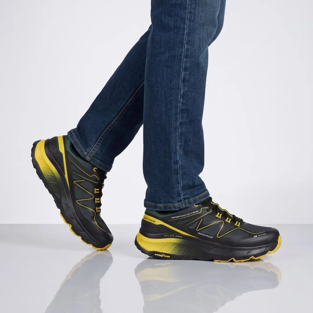 Skechers D'Lux Pro Waterproof Heren Schoenen - Zwart 256202-BKGR - afbeelding 3 van 6