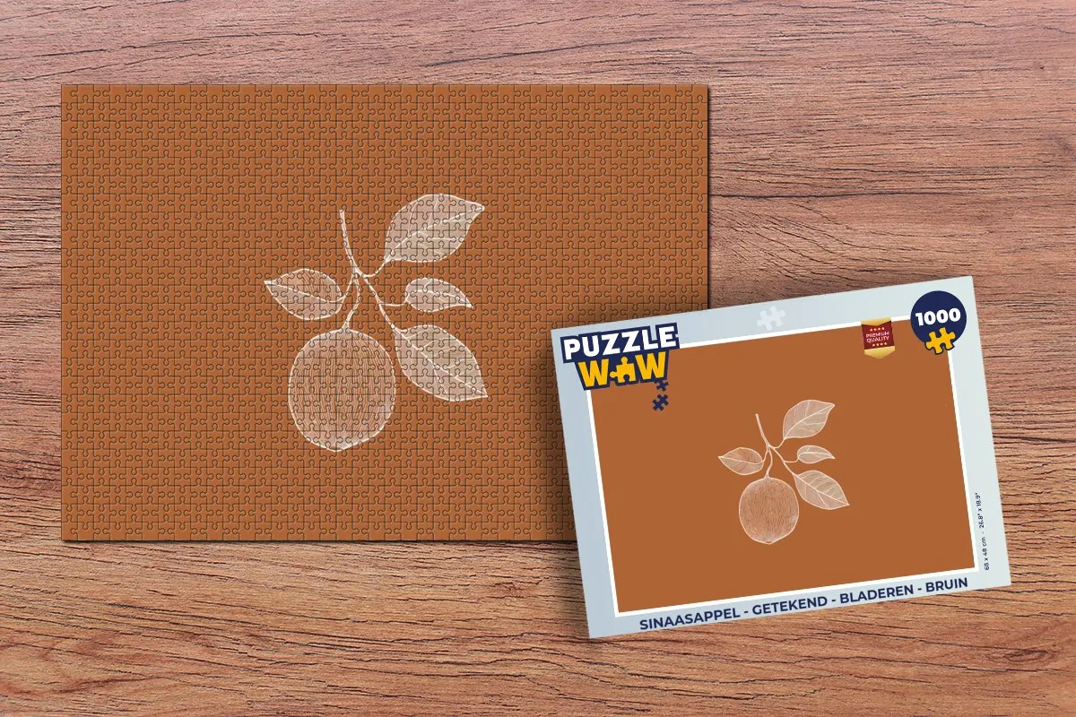 PuzzleWow Legpuzzel Sinaasappel 1000 Stuks - Bruin